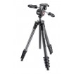 MANFROTTO Compact Advanced aluminium tripod with 3-way head Black